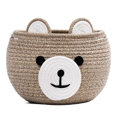 CherryNow Baby Bear Basket, Light Brown