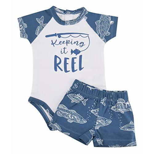 Unique Baby Boys Keep it Reel Dad 1st Fathers Day Fishing Romper Outfit