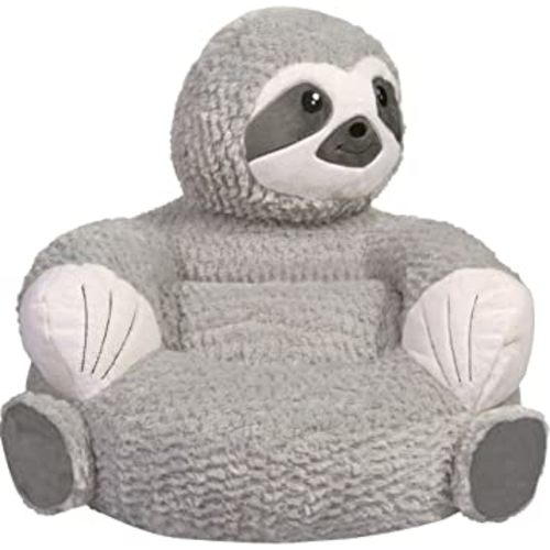 Trend Lab Sloth Toddler Chair Plush Character Kids Chair Furniture for Boys and Girls, 19 in x 20 in x 16 in