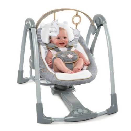 Ingenuity Boutique Collection Swing Go Portable Swing -  Bella Teddy
