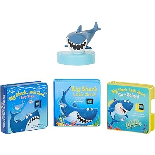 Little Tikes Story Dream Machine Big Shark, Little Shark Story Collection, Storytime, Books, Random House, Audio Play Character, Gift and Toy for Toddlers and Kids Girls Boys Ages 3+ Years