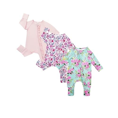 Bow Dream Baby Girl Clothing Footies Bamboo Rayon Baby Girl Clothes Baby Romper Jumpsuit Newborn-24 Months