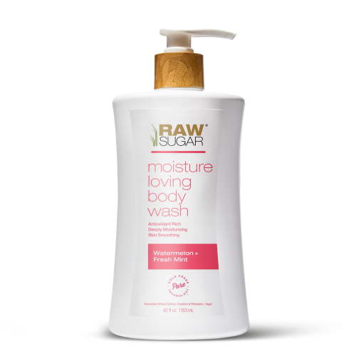 Raw Sugar Moisture Loving Body Wash, Watermelon + Fresh Mint, 40 fl oz