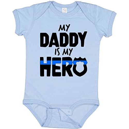 inktastic My Daddy Is My Hero Police Officer Family Baby Bodysuit