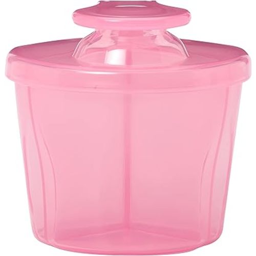 Dr. Brown's Baby Formula Dispenser with Snap-On Lid for On-the-Go Feedings,Milk Powder Dispenser for Traveling with Infant,Pink