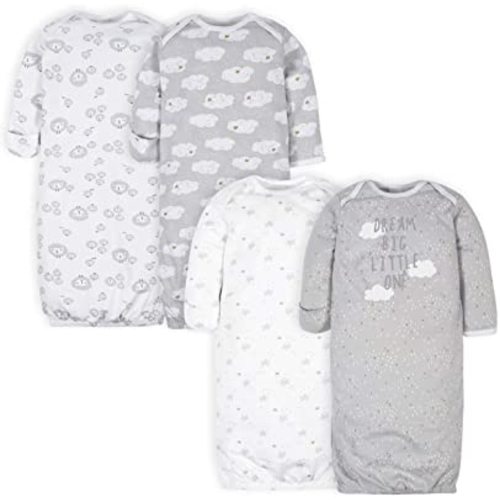 Gerber Baby Boy and Girls 4-Pack Sleeper Gown