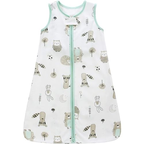 Baby Sleep Sack 6-18Months, 100% Cotton Baby Wearable Blanket, TOG 0.5 Sleeveless Sleeping Bag for Infant Toddler Kids - Owl