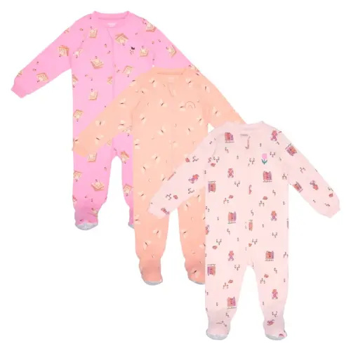 Pekkle Infant Organic Cotton Sleeper, 3-pack | Costco
