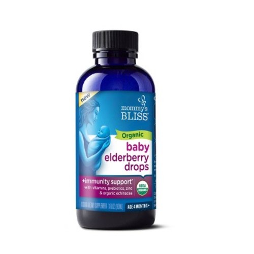 Mommy's Bliss Organic Baby Elderberry Drops + Immunity Support - 3 fl oz (36 servings)