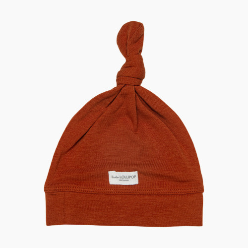 Loulou Lollipop Top Knot Beanie (Tencel) - Umbra, 0-6M