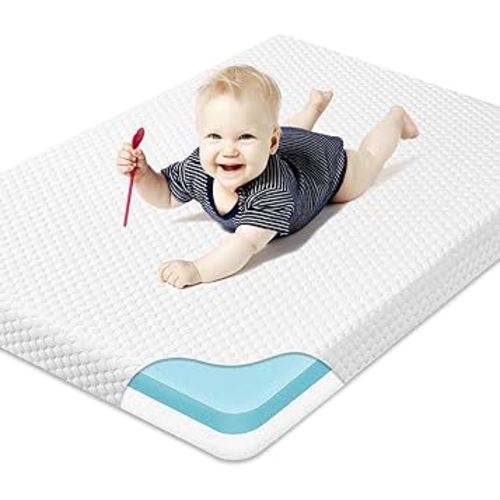 Pack and Play Mattress Pad, 38x26 Soft & Firm Memory Foam Pack N Play Mattresses with Removable Ultra-Soft Cover for Baby, Portable Travel Baby Mattress for Pack n Play