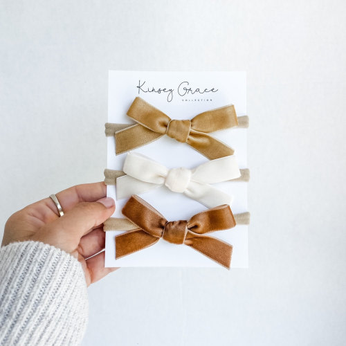 Neutral Hair Bow Set, Autumn Baby Bow Set, Baby Headbands, Girls Hair Clip Set, Newborn Headband, Baby Girl Bow, Toddler Hair Clips, Hairbow