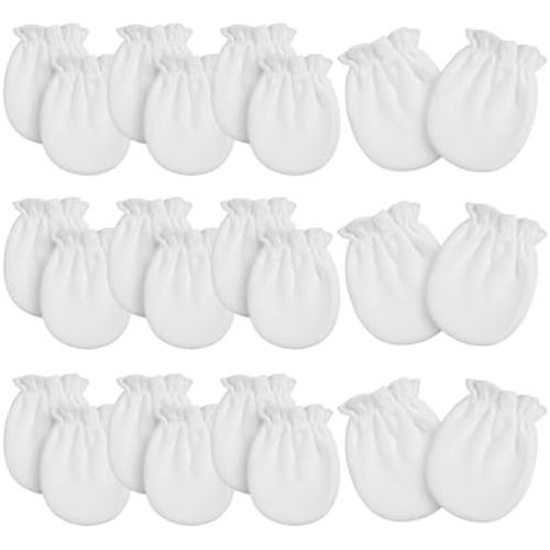 Vabean 12 Pairs Preemie Baby Mittens No Scratch Cotton Premature Baby Gloves for Nicu Preemie Girls Boys Gifts