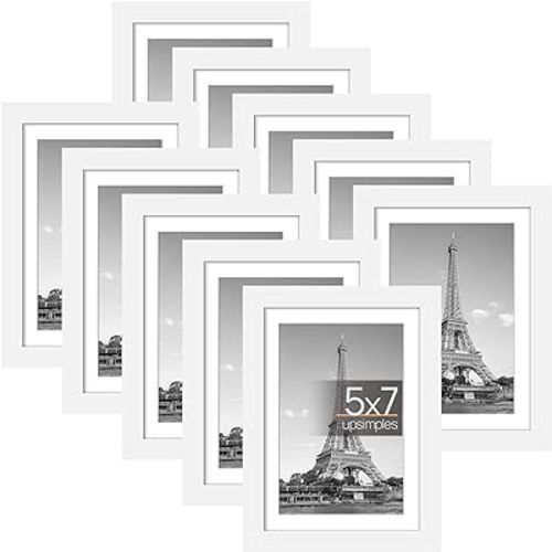 Amazon.com - upsimples 5x7 Picture Frame Set of 10, White