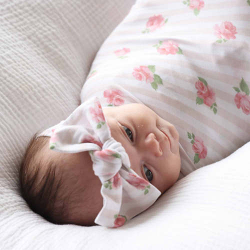 Rosy & Cozy Knit Large Bow Headwrap