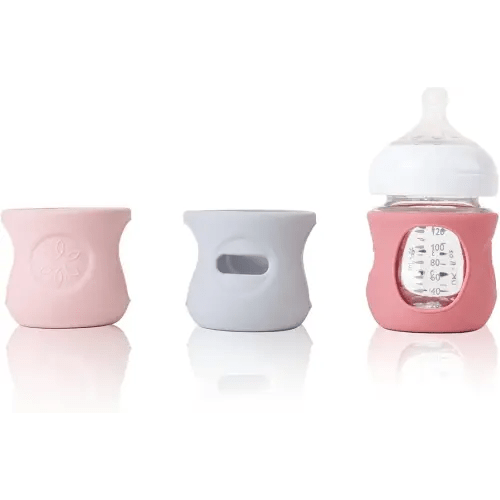 3 Pack Silicone Sleeve for Avent Natural Glass Baby Bottles, Compatible Philips Avent Glass Natural Baby Bottle, 4 oz