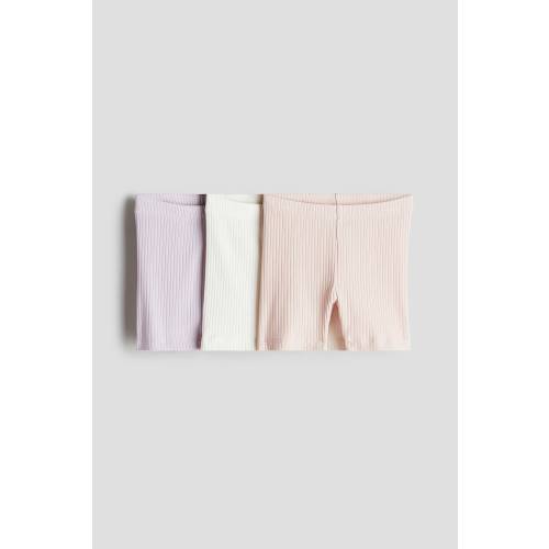 3-PACK RIBBED BIKE SHORTS