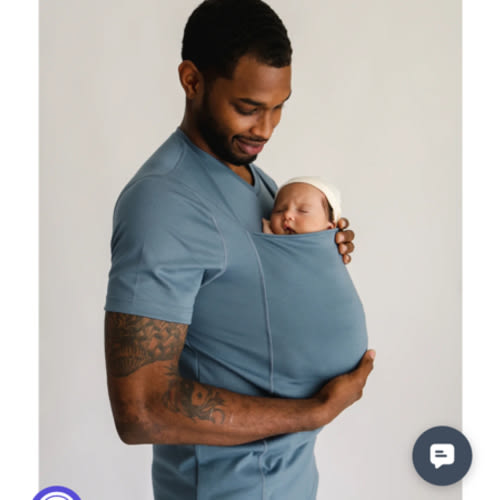 Lalabu Dad Shirt | Original Babywearing T-Shirt with Kangaroo Pouch | Baby Wrap Carrier for Newborns & Infants | Baby Wrap Carrier for Newborns | Essential for new Dads