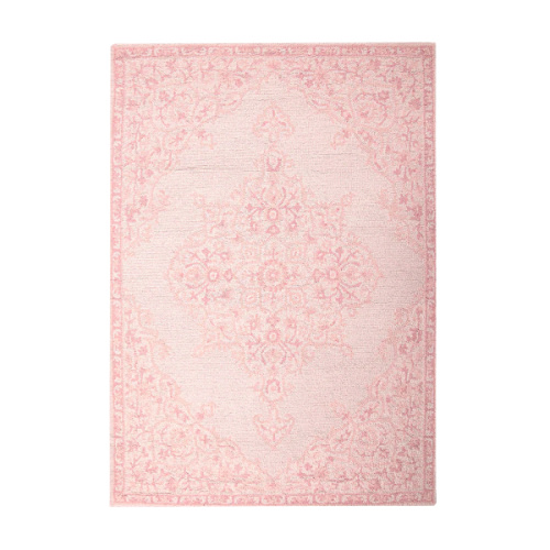 Hand Woven Parker Rug - Medallion Style - Peach, Rose, Coral – LIV & Company