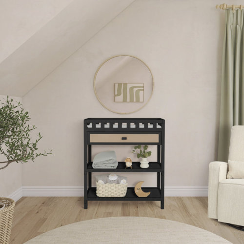 Lark Manor™ Doula Changing Table In Matte, Jpma Certified, With Two Spacious Storage Shelves