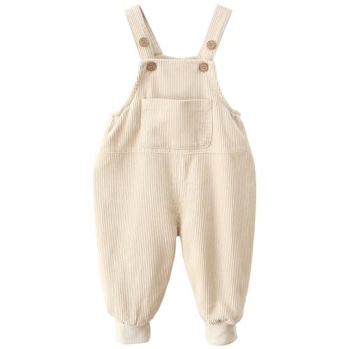 Happy Cherry Toddler Boy Girls Corduroy Overalls Toddler Bib Pants Infant Baby Suspender Jumpsuit Romper