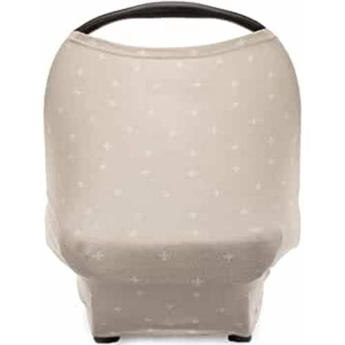 Parker Baby 4 in 1 Car Seat Cover for Girls and Boys - Stretchy Carseat Canopy, Nursing Cover, Grocery Cart Cover, High Chair Cover - "Desert"