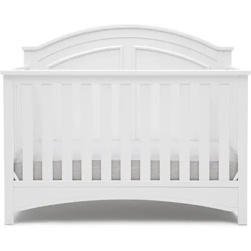 Delta Children Perry 6-in-1 Convertible Crib - Greenguard Gold Certified, Bianca White