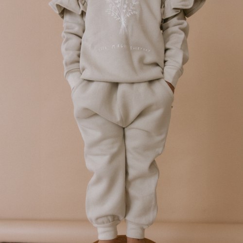 Organic Fleece Jogger Pants - Sage Green