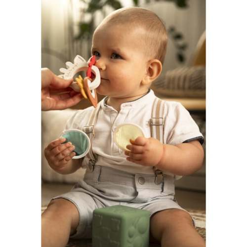 Fragrance Medallions 2-In-1 Rattle & Teething Ring, Multicolors - Sophie la Girafe | Maisonette