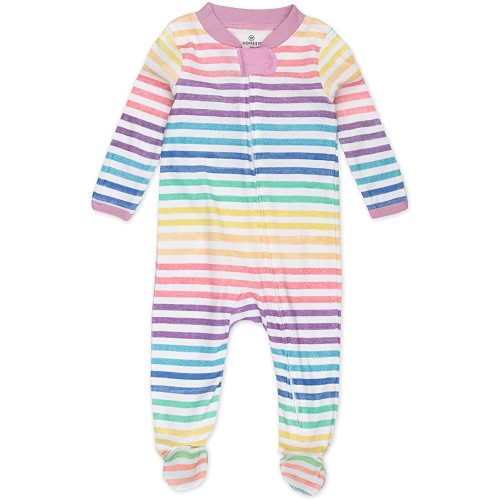 HonestBaby Sleep & Play Footed One-Piece Pajama Sleeper 100% Organic Cotton, Baby Girls