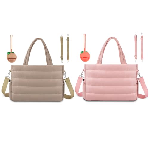 KUBYA Diaper Bag Tote, Baby Diaper Tote Bags Crossbody Hospital Bag Travel Large Mommy Bag, with Silicone Pacifier Case
