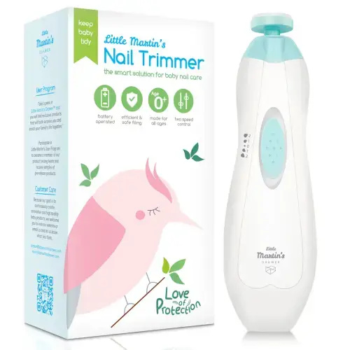 Little Martin's Baby Electric Nail Trimmer with Light, Blue
