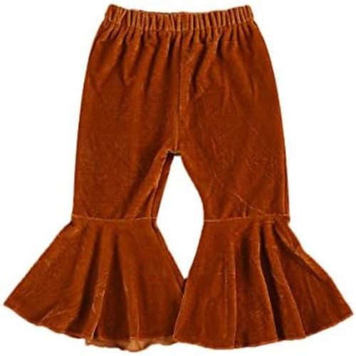 Toddler Bell Bottoms Baby Girls Ruffle Leggings Bell-Bottomed Flare Pants Trousers
