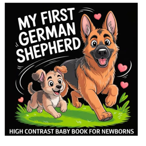 My first German Shepherd High Contrast Baby Book for Newborns 0-12 Months: Simple Black and White Dog Themed Pictures To Develop Baby's Eyesight | ... Infants (Dog Breeds High Contrast Baby Books)