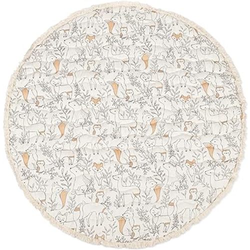 Crane Baby Activity Mat, Baby Play Mat for Boys and Girls, Woodland Animals, 40" x 40", Baby Must Haves, Infant Play Mat, Tummy Time Baby Floor Mat, Kids Play Mat, Tummy Time Mat, Tummy Time Toys