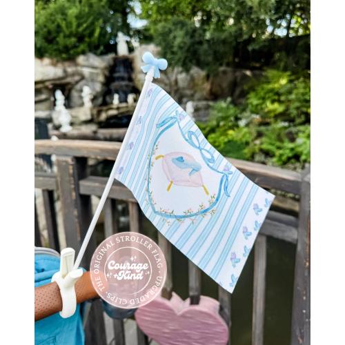 The Original Stroller Flag with Clip | LIMITED EDITION Princess Collection | Park Accessory | Theme Park | Stroller Tag| Cinderella-Inspired