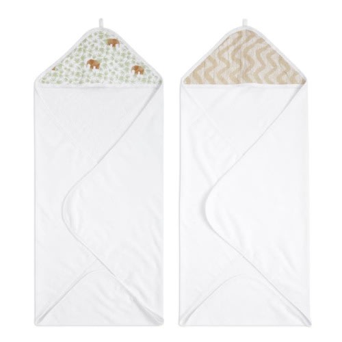 Tanzania Cotton Muslin Hooded Towels 2pk | aden + anais