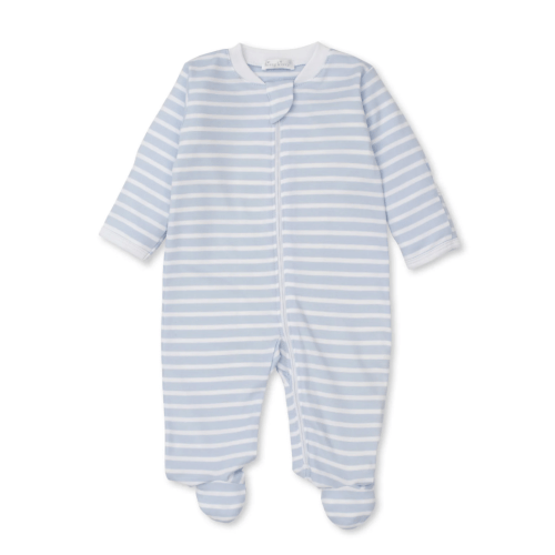 Team Stripes Blue Zip Footie