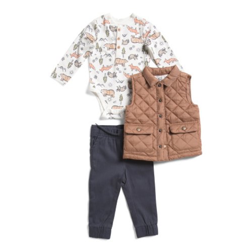 Newborn Boys Vest With Bodysuit And Joggers | Kids & Baby | T.J.Maxx