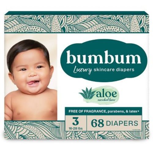 bumbum Luxury Skincare Disposable Diapers - Size 2 - 74ct