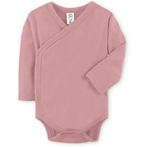 Colored Organics - Organic Cotton Baby Kimono Bodysuit - Long Sleeve One Piece