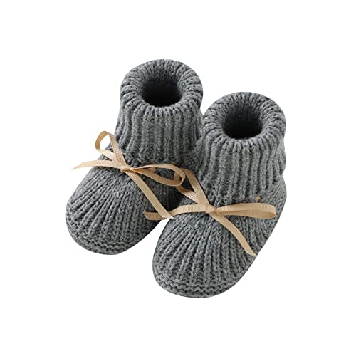 mimixiong Baby Booties Newborn Infant Sock Shoes Hand Knitting Crochet Boy and Girl Cozy Shoes