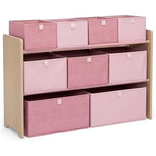 GAP GapKids Deluxe Toy Organizer - Greenguard Gold Certified, Blush/Natural