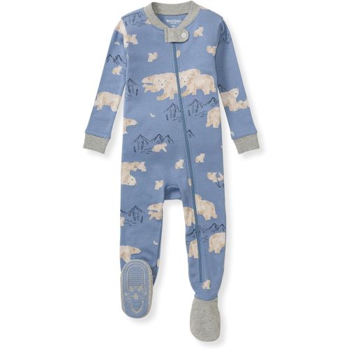 Burt's Bees Baby Boys' One-Piece Non-Slip Snug Fit Footed Pajamas