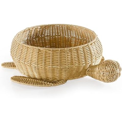 Guidecraft Turtle Washable Wicker Floor Basket