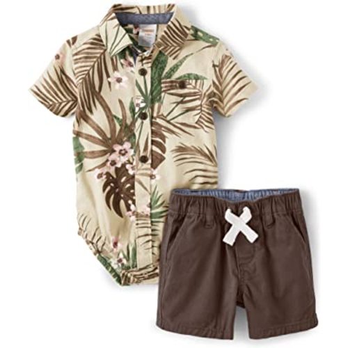 Gymboree baby-boys Short Sleeve Button Up and Shorts SetShorts