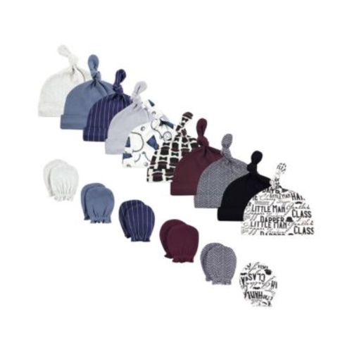 16Pk Knotted Cap/Scratch Mitten Set