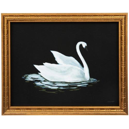 White Swan Wood Wall Decor