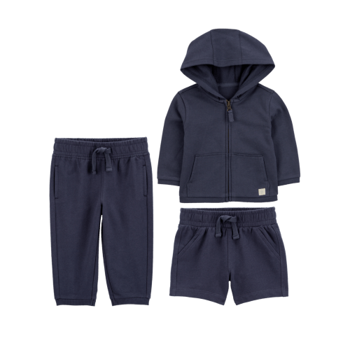 Baby 3-Piece French Terry Mix-and-Match Outfit Set - Navy | Carter's