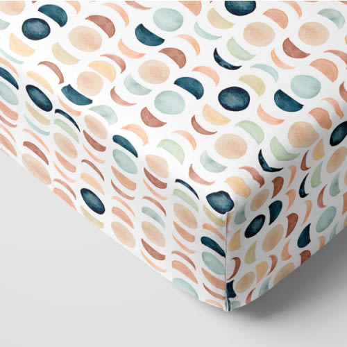 Luna Neutral Fitted Crib Sheet - Little Sleepies